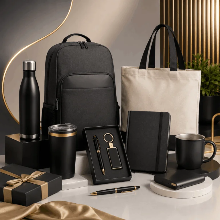 Custom promotional gifts and corporate gift products supplied by Qasar Al Murjan in Ajman, UAE
